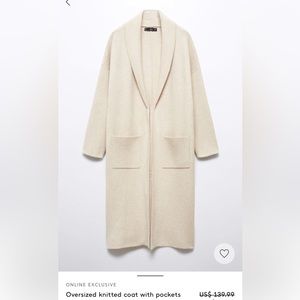 Mango Oversized knit coat XS